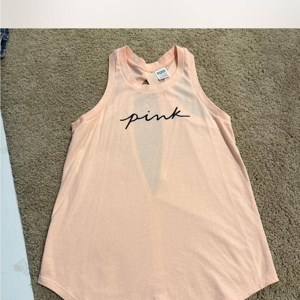 Victoria's Secret Orange Pink Tank Top Racerback